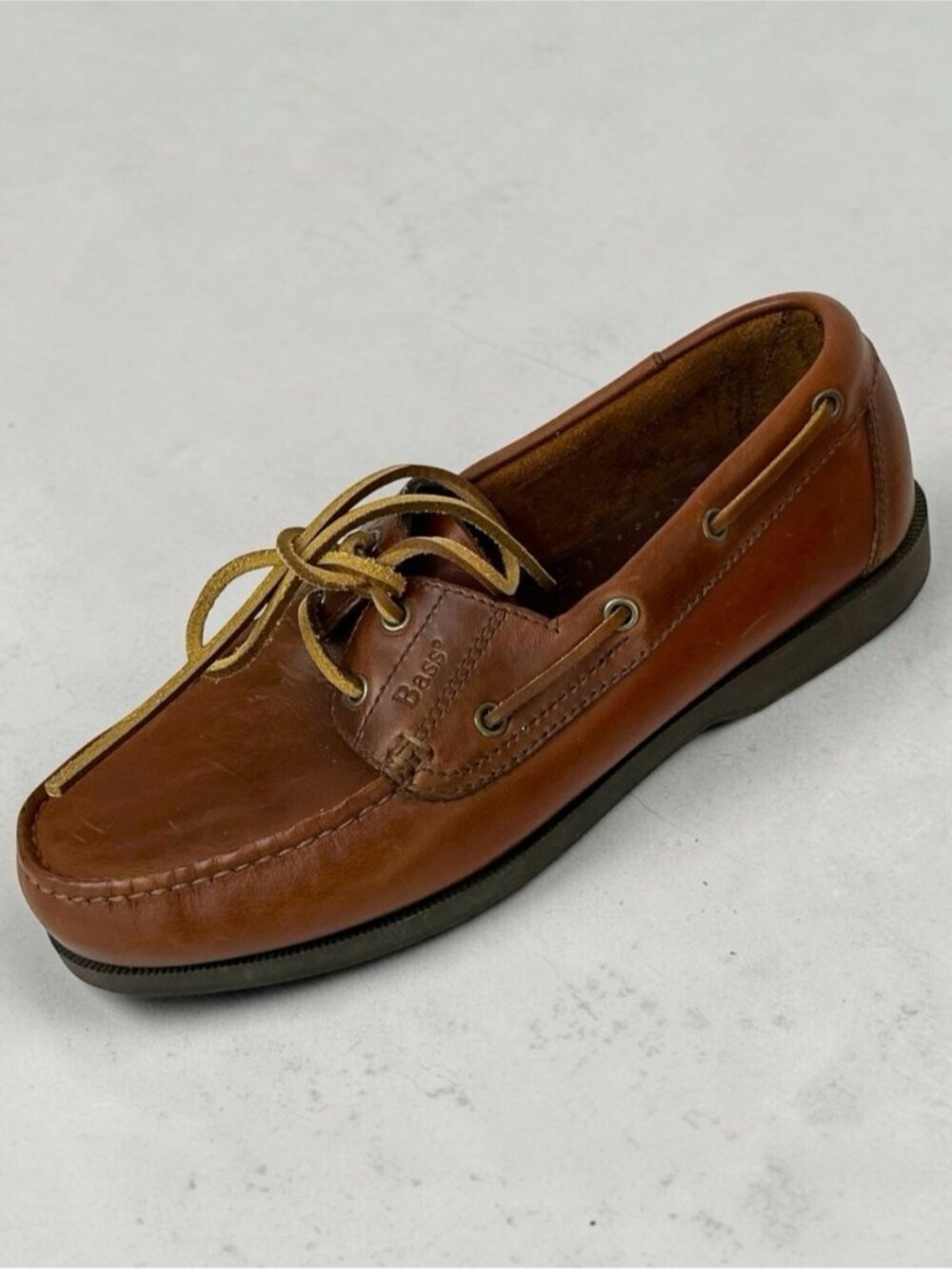 Bass Men’s Leather Boat Shoe Seafarer Dockside Loafer Size 8W - Picture 15 of 15